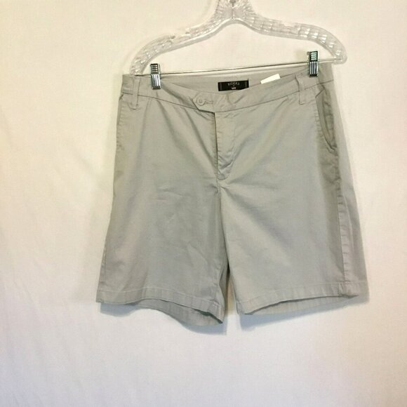 Riders by Lee Women's Cotton and Spandex Bermuda Stretch Shorts Size 12 in Gray - Picture 1 of 8